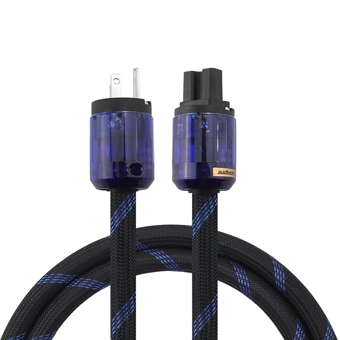 Buy Audiocrast HiFi Power Cord, HighEnd Braided Sleeve Amplifier Power