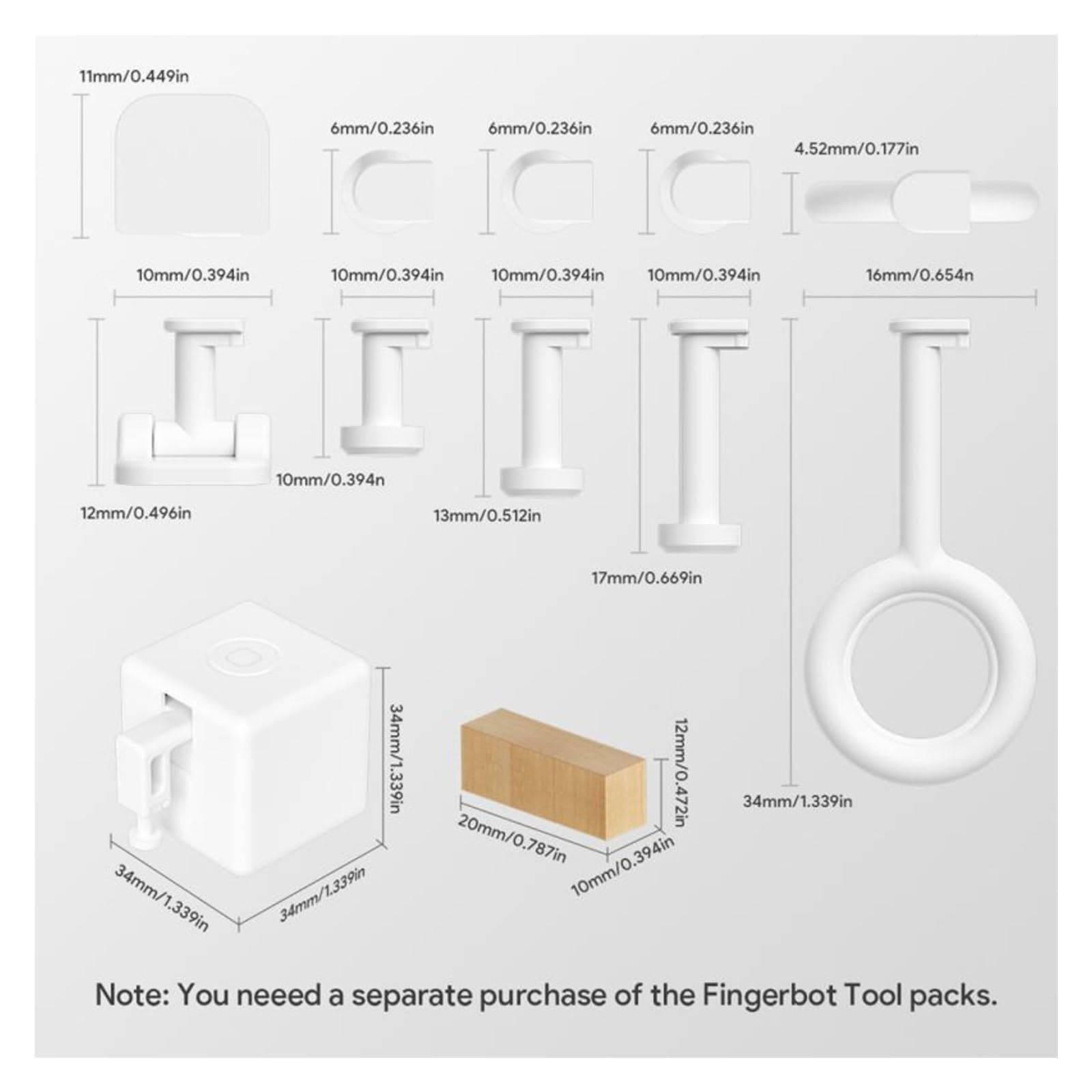 Przycisk, Inteligentny Przycisk Przełącznika Timing Tryb Dotykowy Sterowanie Głosowe Akumulatorowy Robot Palcowy Z Siatką Bluetooth Do pokoju(Fingerbot 2PC white)