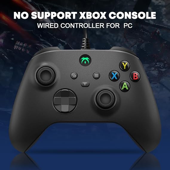 ZFY Wired Controller For PC Windows 7 8 10, Anti-Slip No Delay PC Gamepad Joystick With Dual Vibration Turbo Function Gaming Accessories