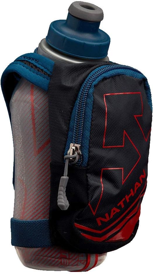 Nathan Insulated Handheld Flask. SpeedShot-Plus. Grip Free Running Bottle.