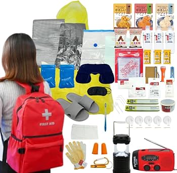 c*u様 防災リュック (避難リュック ) 非常用持ち出し袋/防災グッズ セット 防災セット 防災グッズ 36点セット 防災リュック 防災用品 非常用 必要