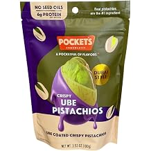 Premium Flavored Nuts Variety Pack Individually Packed Assorted Nut Snacks Crunchy Gourmet Nuts Great for Gifting, Sharing & Everyday Snacking 1 BAG, UBE PISTACHIOS