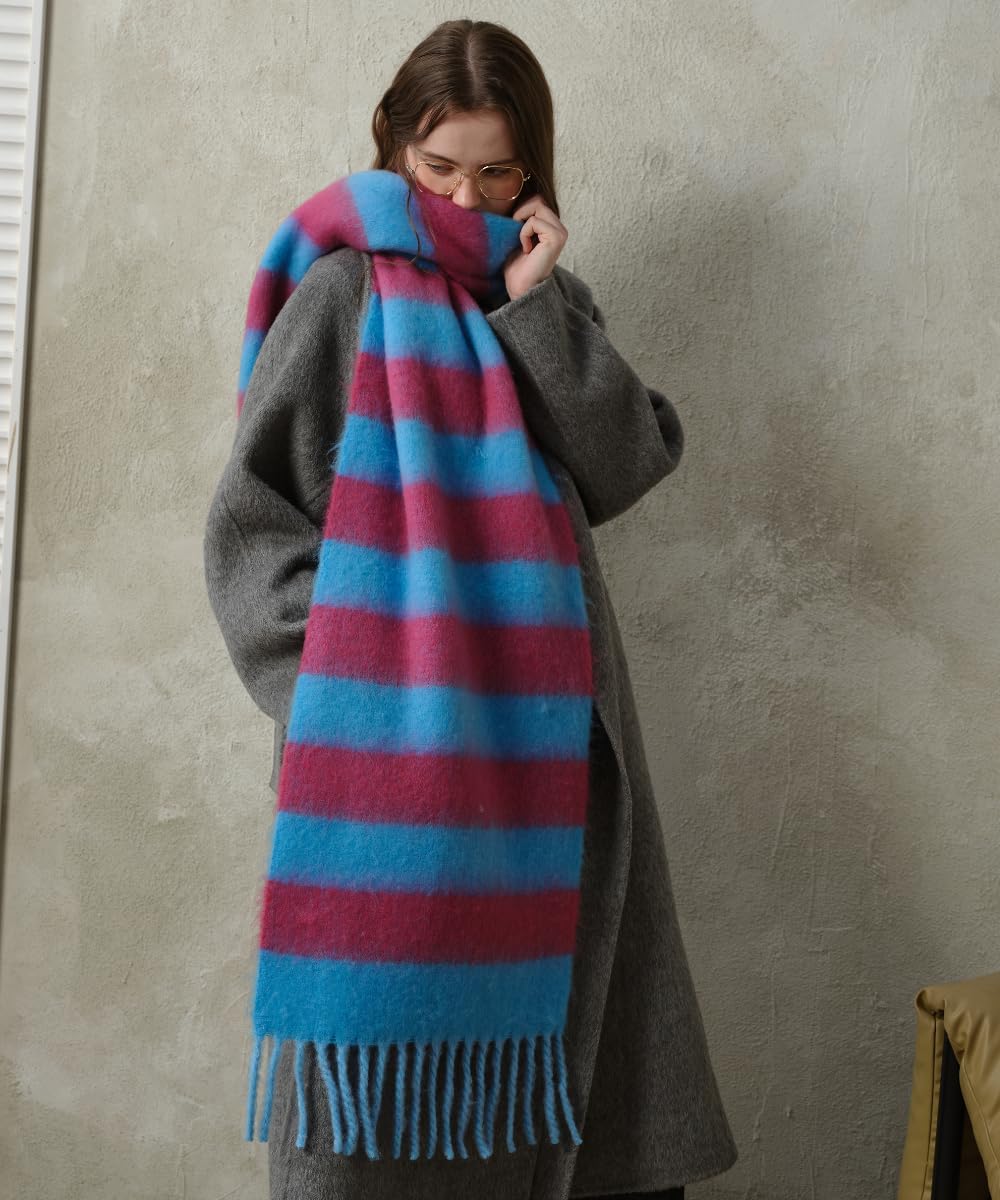 Women's Fall Winter Chunky Scarves Big Thick Warm Knit Blanket Scarf Long Oversized Striped Tassel Shawls Wraps - Image 4