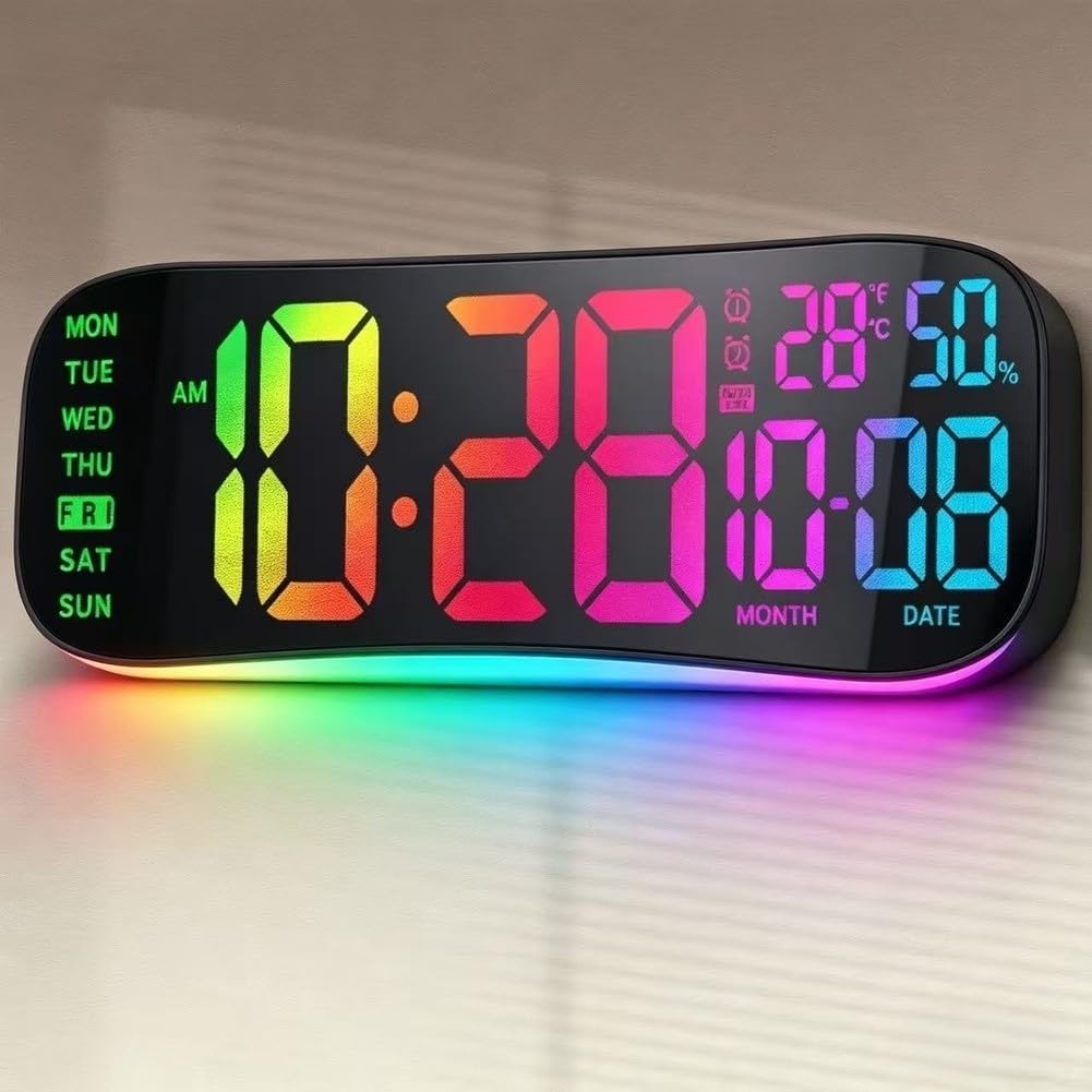 para reloj Despertador Digital LED con Noche para reloj Despertador