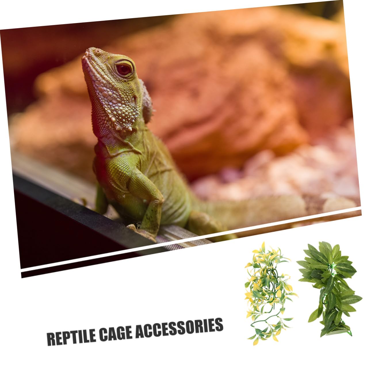 Plantas para Reptiles para Terrarios 6 Piezas Enredaderas Artificiales Colgantes de Plástico Decoración para Jaulas de Reptiles Accesorios para Terrarios sin Mantenimiento