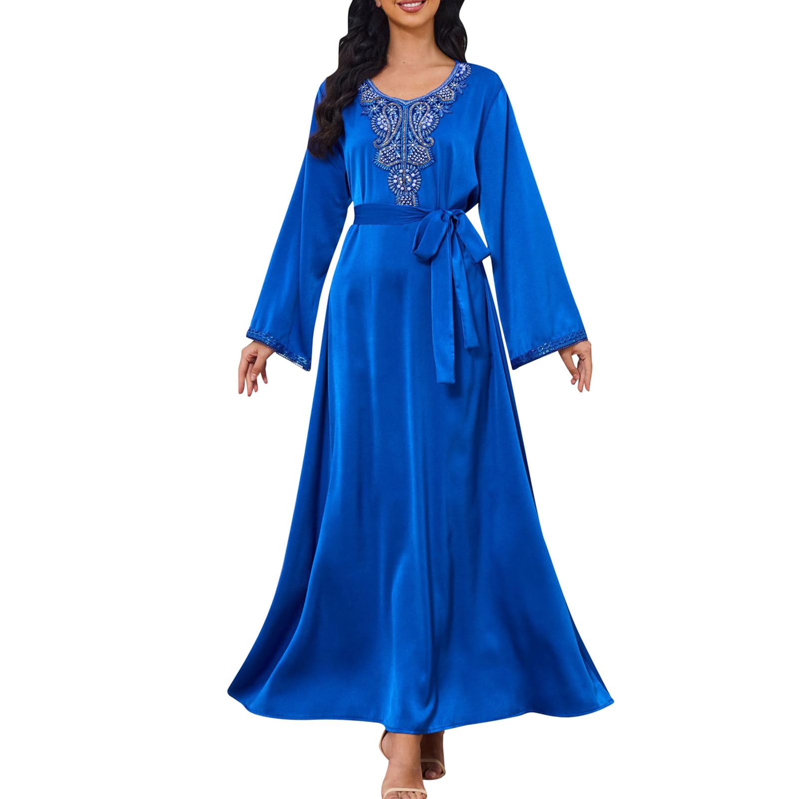 Muslim Roben Frauen Muslimische Einfarbig Kleid Zweiteiliger Damen Islamische Ramadan Kleidung Lose Abaya Mode Maxikleid Moschee Fledermaus Gebetskleidung