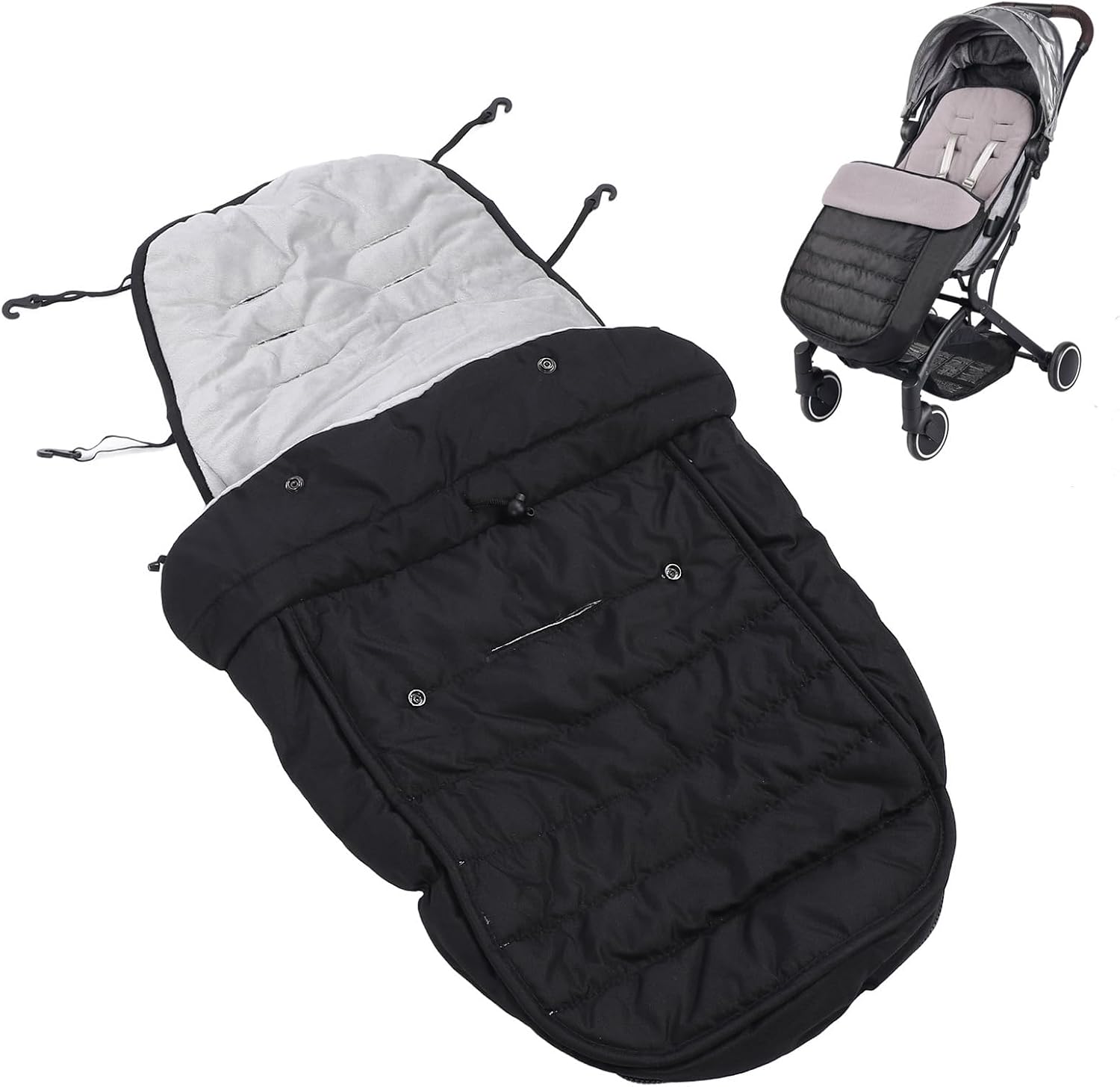 Baby Stroller Footmuff, Wind Resistant Baby Stroller Footmuff, Adjustable Locking Mechanism for Cozy Warmth and Comfort, with T Handle