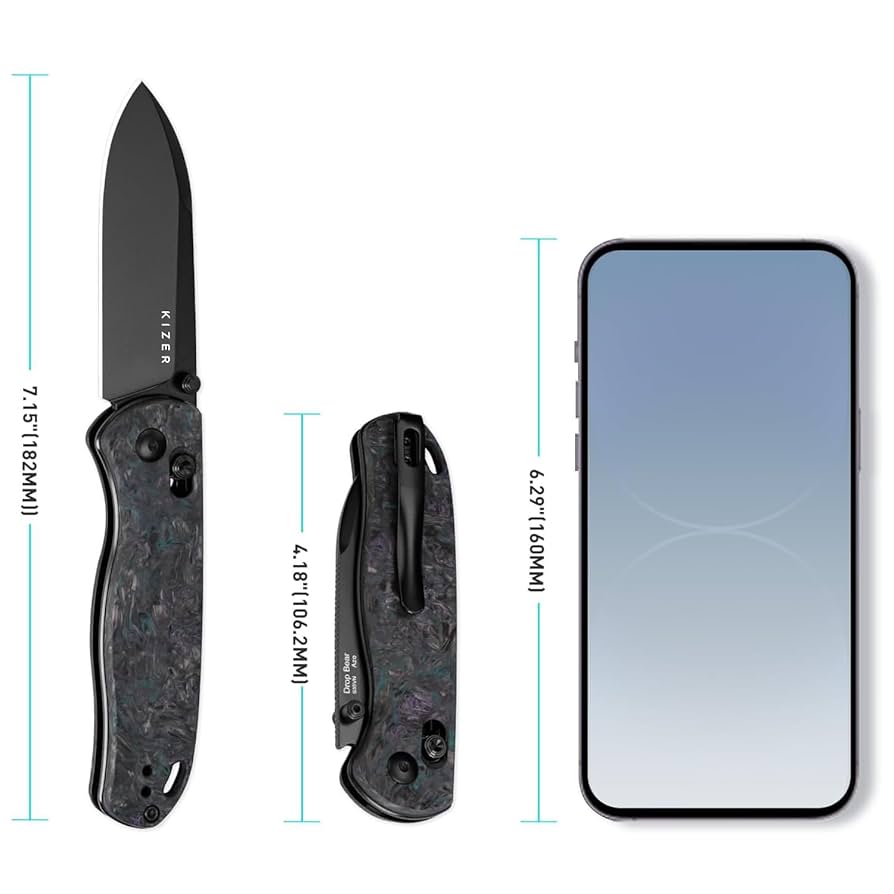Amazon.com: Kizer Drop Bear Pocket Knife, Folding Knife
