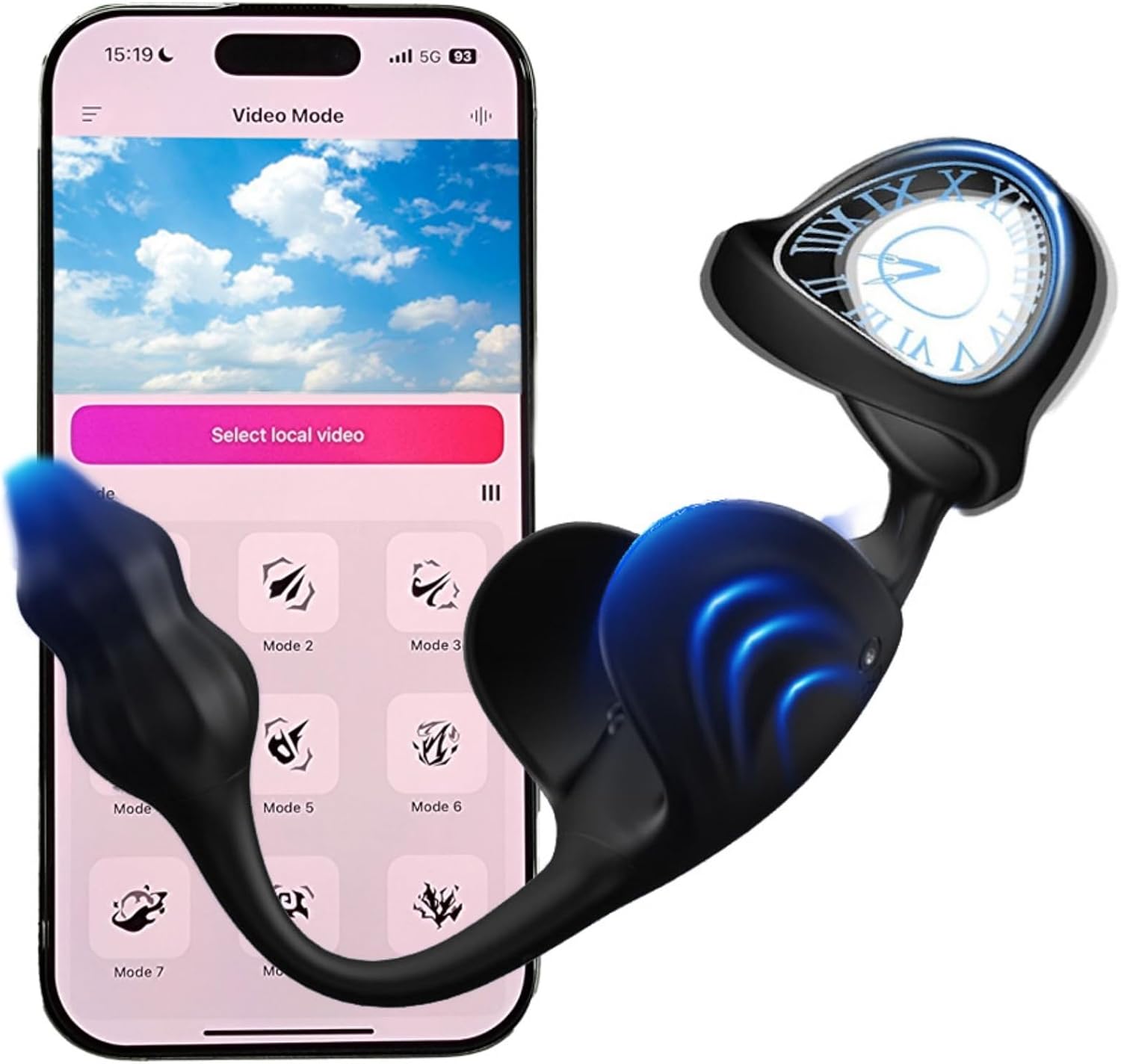 9 Vibrating Modes Anal Vibrator Plug, Silicone Prostate Massager Men Toy Large Adult Sex Toy with Penis Ring