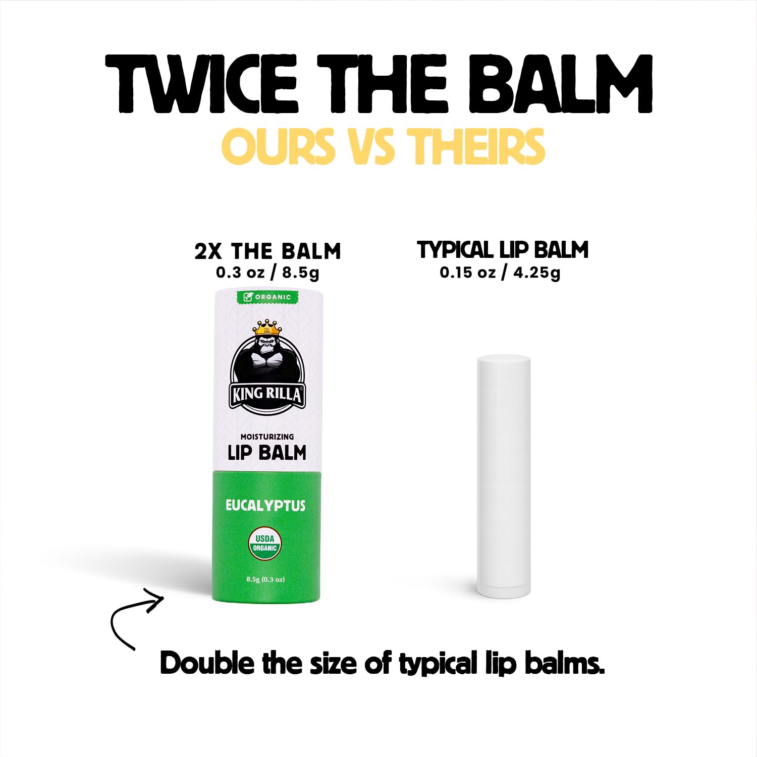 King Rilla Organic Lip Balm for Men – USDA Certified, Natural, Hydrating & Soothing – Vegan, Cruelty-Free, Eco-Friendly Lip Care with Organic Ingredients (All Mix Lips Balm 04 Pack)
