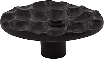 Top Knobs TK299CB Cobblestone Collection 2-5/8" Cobblestone Oval Knob Large, Coal Black