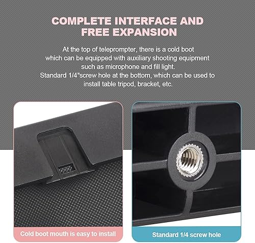 Miniatura 3 de Mini teleprompter portátil para teléfono inteligente, LENSGO TC7S teléfono móvil Teleprompter compatible con sistema iOS y Android para enseñanza en