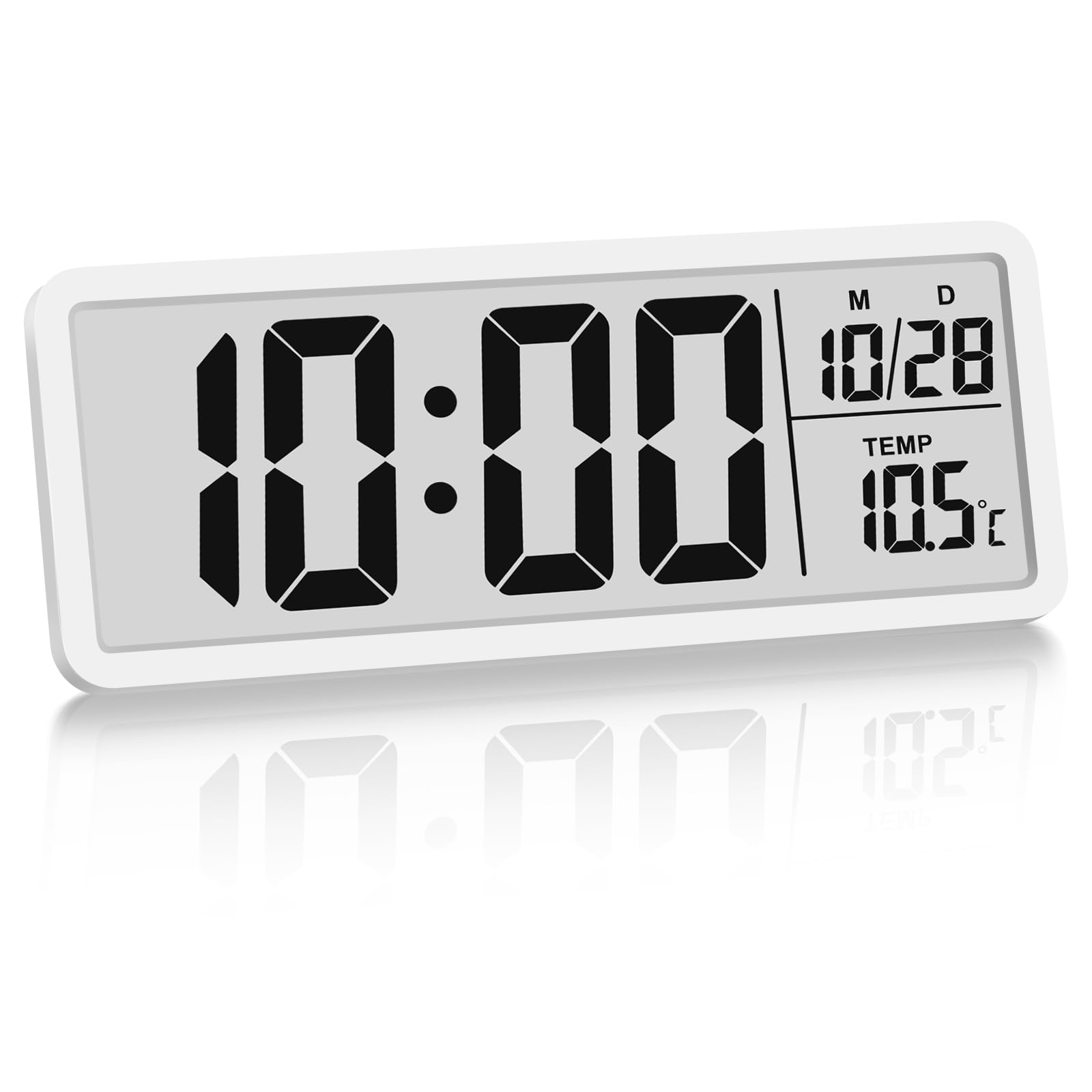 Amazon.co.jp: LCD掛け時計 大画面 デジタルクロック 【電池式180日