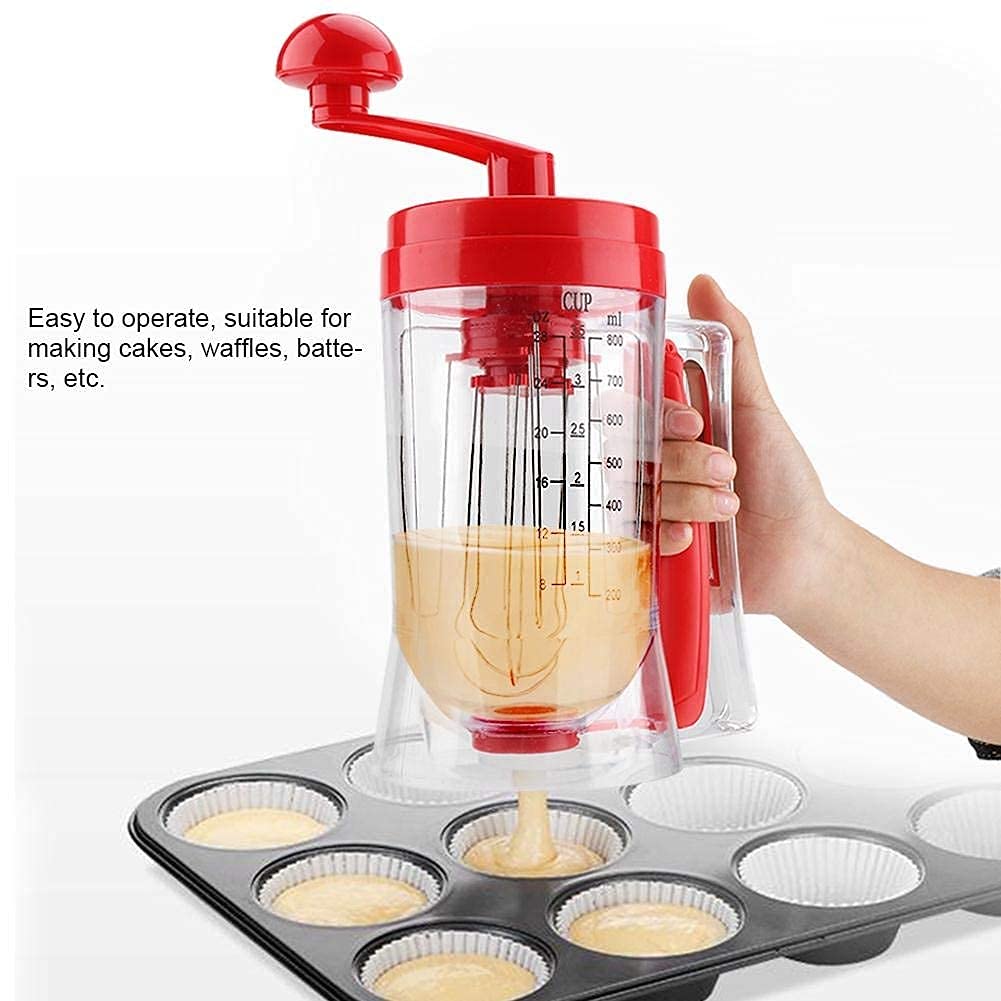 Pancake Batter Dispenser, Batter Dispenser, Handheld Pancake Cupcake Batter Mixer Dispenser Mixer Maschine Backwerkzeug, ​für Mix, Gebäck, Waffel, Messbecher für Muffins, Backen
