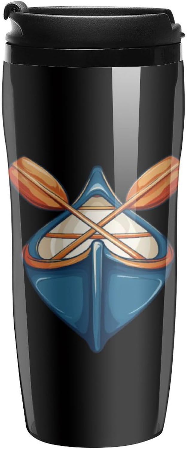 Paddling Canoe Rower Canoer Rowing Paddler Travel Mug Double Wall Insulated Plastic Tumblers Coffee Mug 350ml