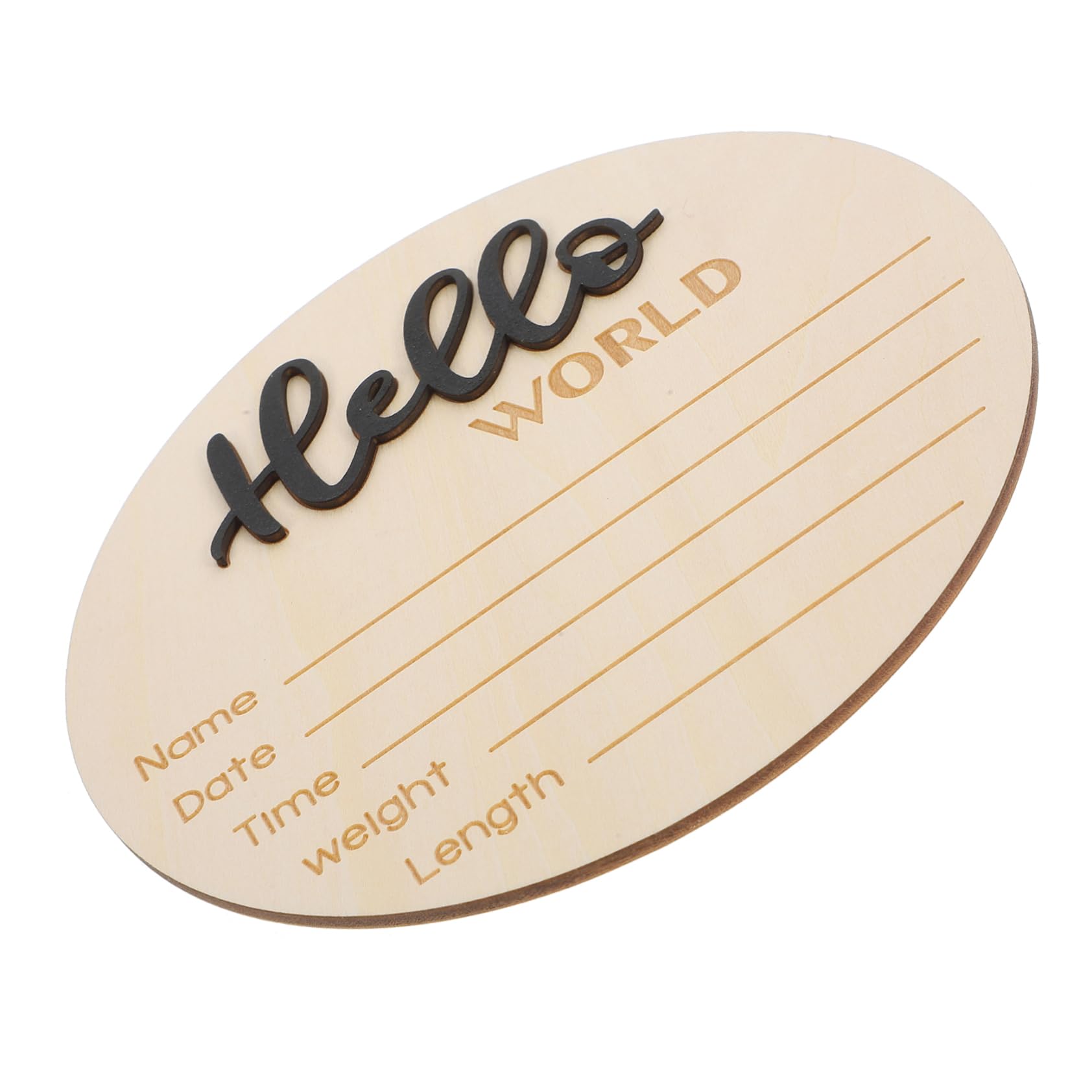 HAPINARY Birth Announcement Wooden Sign Baby Name Board Round Baby Announcement Prop