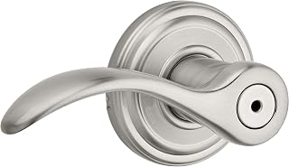 Kwikset Pembroke Bed/Bath Lever in Satin Nickel