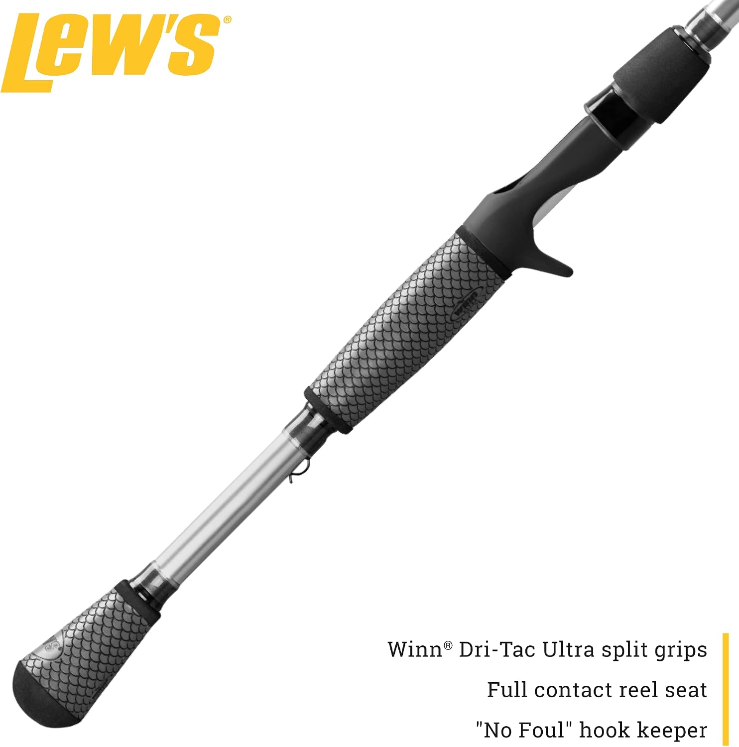 Lew's Laser SG1 Spinning Fishing Rod, IM6 Graphite Blank, Stainless Steel Guides, Split-Grip Cork Handle with EVA Butt