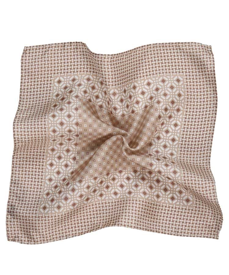 Image of Italian 100% Silk Pocket Square, Premium Small Batch Accessory for Men, 32x32 cm (12.5''x12.5''), One Side Print