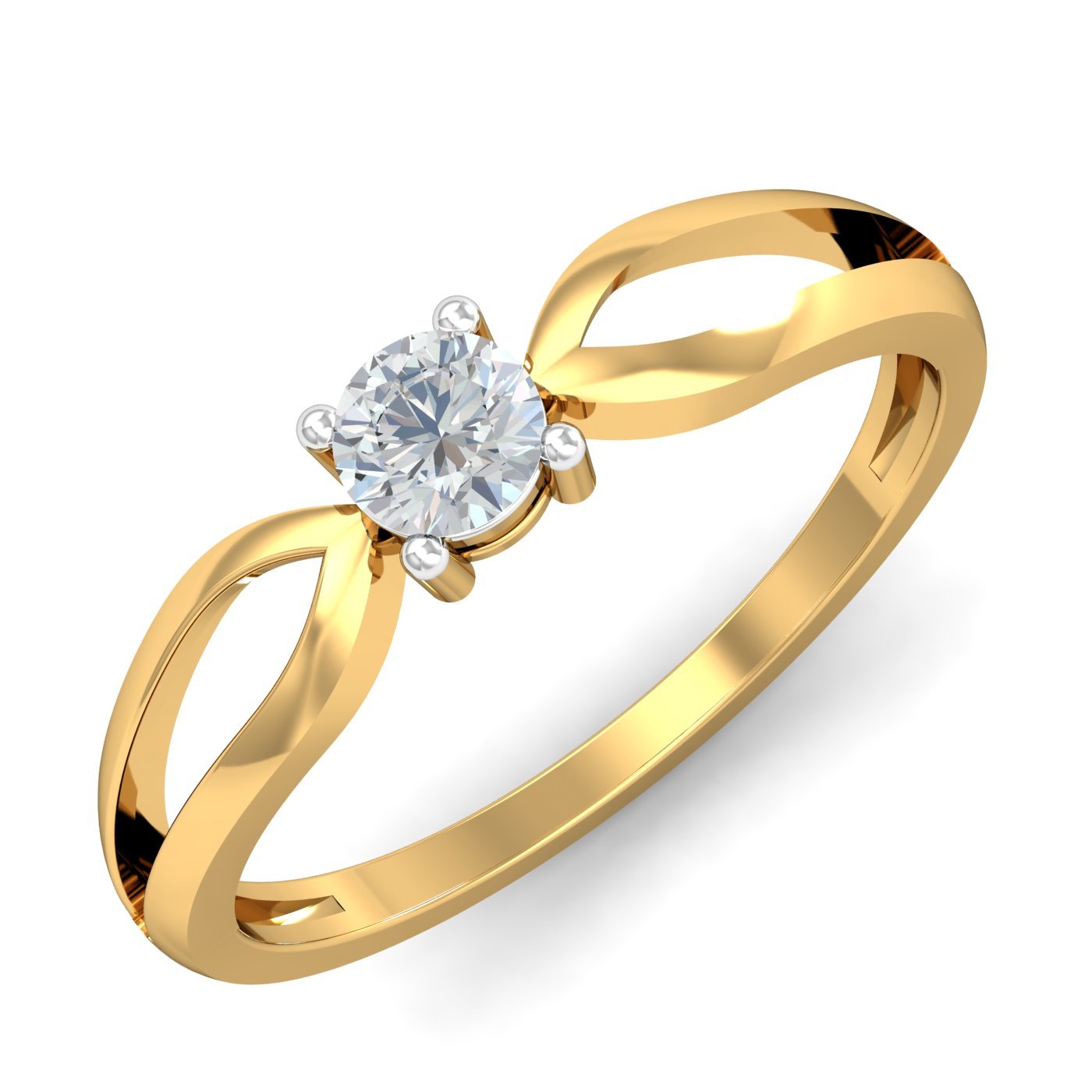 14KT Yellow Gold Solitaire Pride Ring for Women-image-22