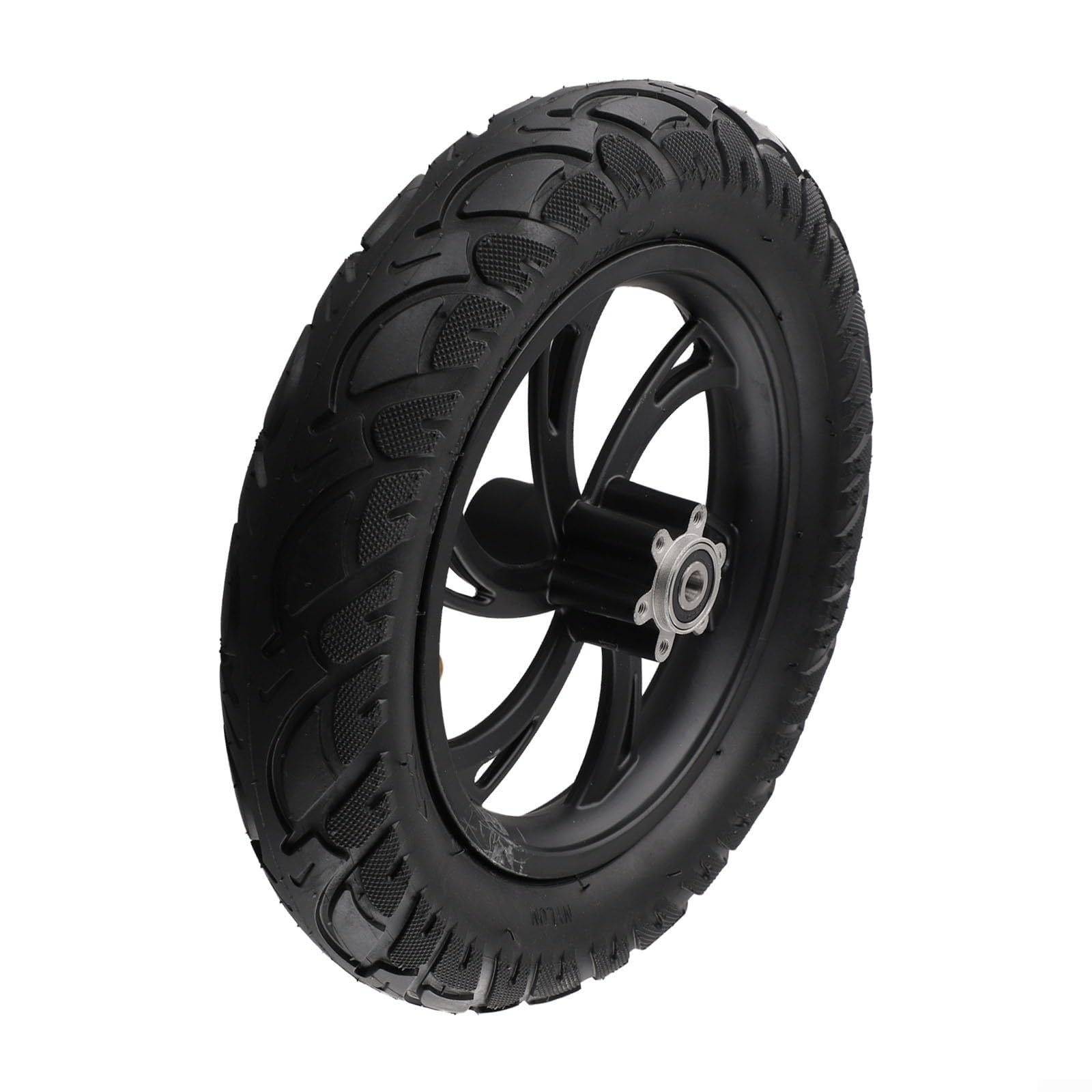 1 confezione da 12 1/2 x 2 1/4 pneumatici per scooter elettrico con freno a disco, ruota anteriore 62-203 in gomma e lega di alluminio mozzo per scooter elettrici pieghevoli uso privato terra nero