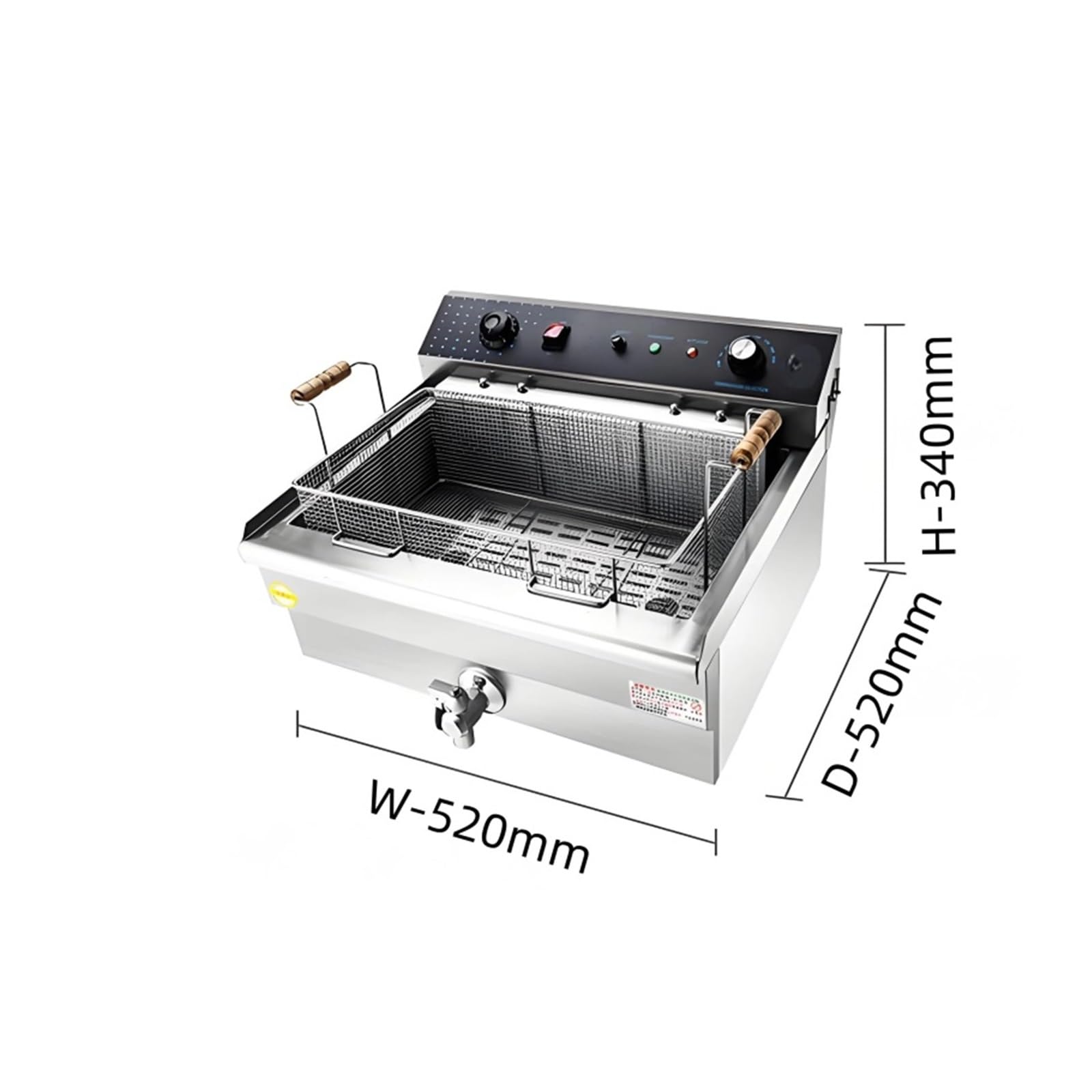 Equipo De Cocina Comercial Freidora Eléctrica Grande 30 Litros Calentamiento RáPido
