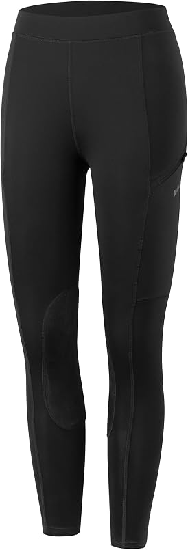 Pantalones de equitación Willit para niña, pantalones ecuestres para caballos ingleses | Hilo retorcido elástico en 4 direcciones, agarre antideslizante para silla de montar y bolsillos seguros con cremallera para el teléfono, campamentos ecuestres de verano y lecciones intensivas.
