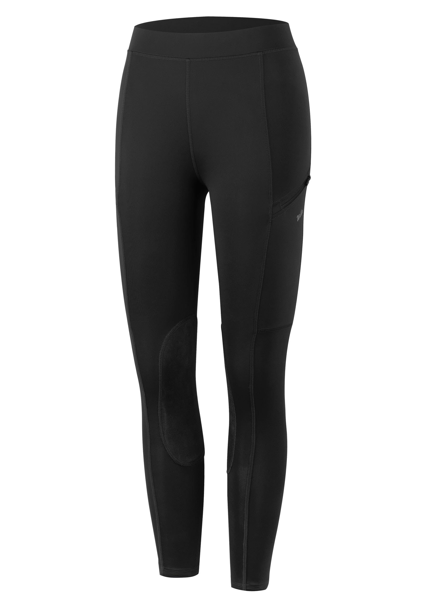 Willit Girls Horse Riding Pants Tights Kids Equestrian Breeches Knee-Patch Youth Schooling Tights Zipper Pockets