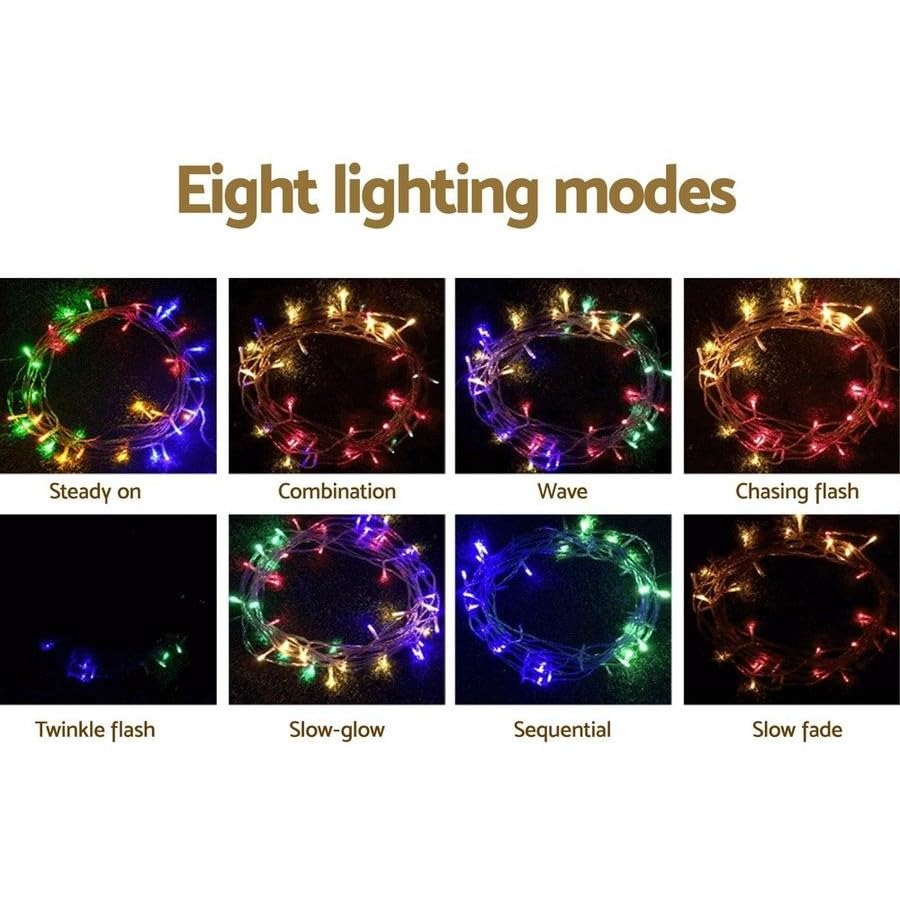 Image of Litehom Icicle Diwali Lights Outdoor, 10ft 96 LED with 16 Drops Icicle Lights, Plug in Lights with 8 Modes Waterproof for Decoartion Light for Diwali, Christmas, Birthday, Ganesh Puja (Multicolor)