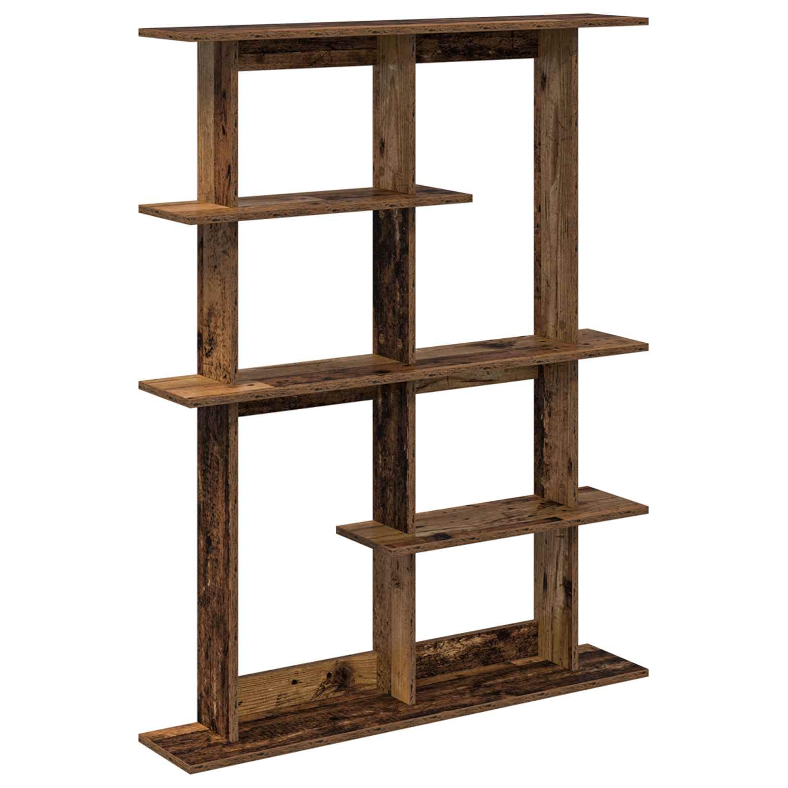 Scaffale da parete in legno anticato, 102 x 20 x 130 cm, scaffale