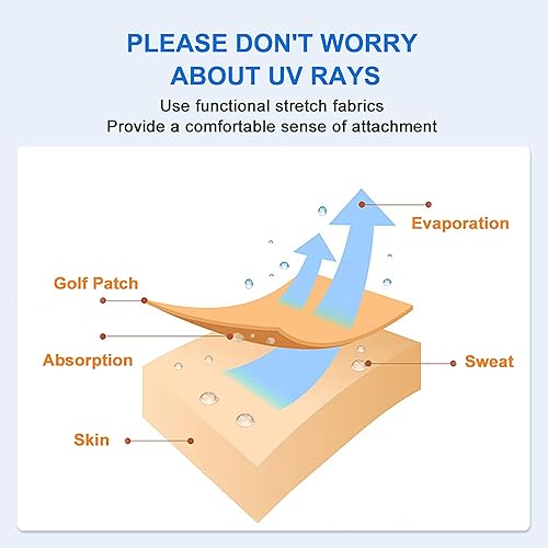 Miniatura 4 de Parche de protección solar de golf para actividades al aire libre, parche facial con protección UV, máscara facial transpirable de gel hidratante,