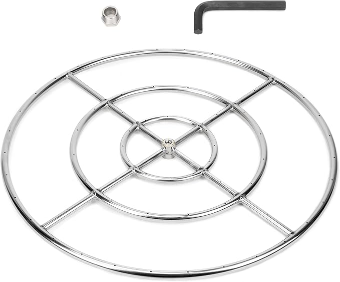 Stanbroil 30 Inch Round Fire Pit Burner Ring for Natural