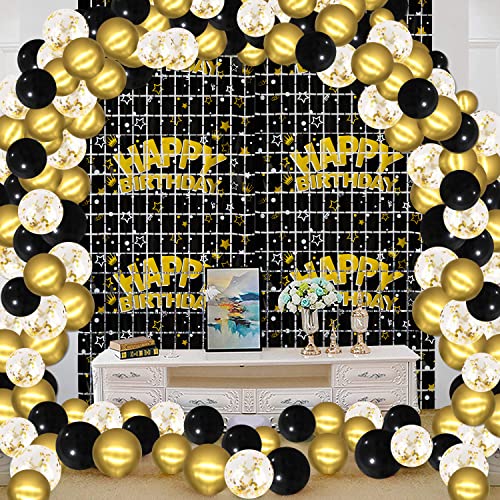 Hegbolke Decorazioni per feste in nero e oro