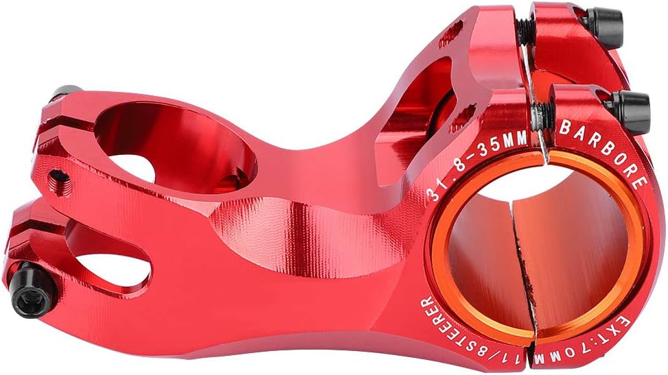 Wbestexercises Bike stem 31.8,Mountain ycle 17 Degree Alunimium Alloy Bike Tube Stem 31.8mm Replacement Accessory (Red)