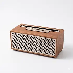 Caixa de Som Retrô Vintage Bluetooth Portátil Rádio FM USB e Suporte para Celular
