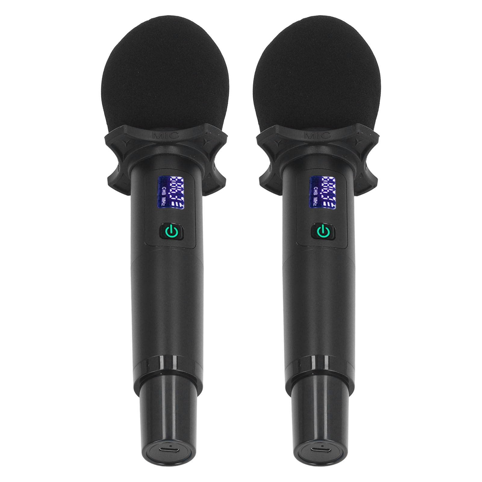 Microfono Professionale Karaoke Mic Dynamic Coil Design con Funzione Reverbica Batteria da 1500Mah per Studio Stage Box/Cover Canta