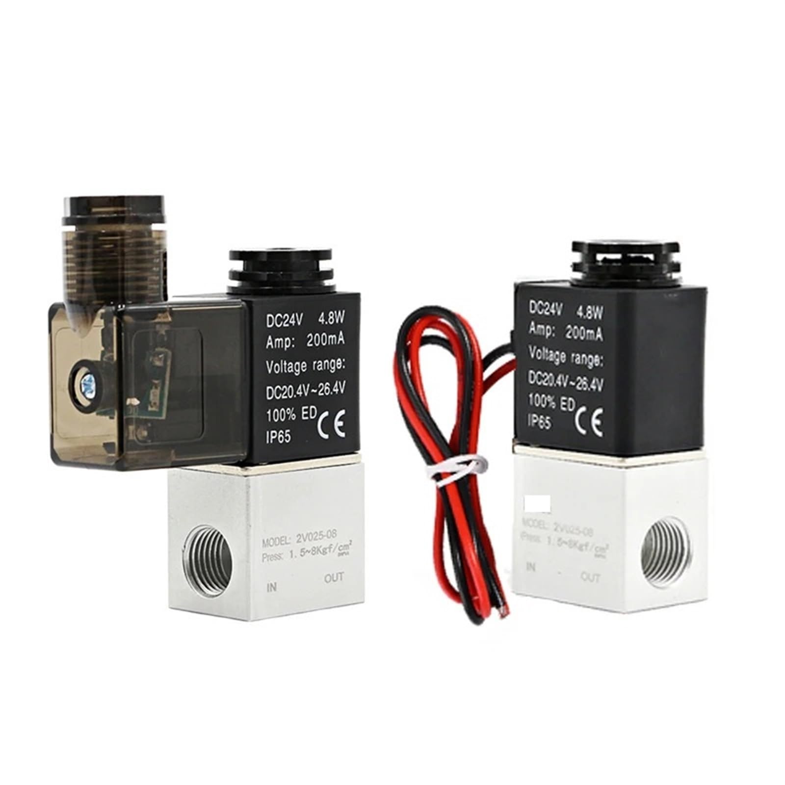 Válvulas de control neumáticas de 1/4 pulgada electroválvula 2V025-08 aire normalmente cerrada