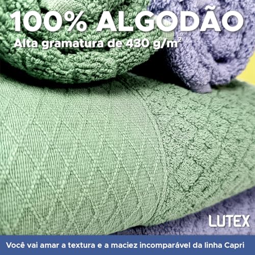 Jogo de Banho Gigante Capri 100% Algodão 4 Peças - Tecelagem Atlântica - Toalha Jacquard Fio Pentead