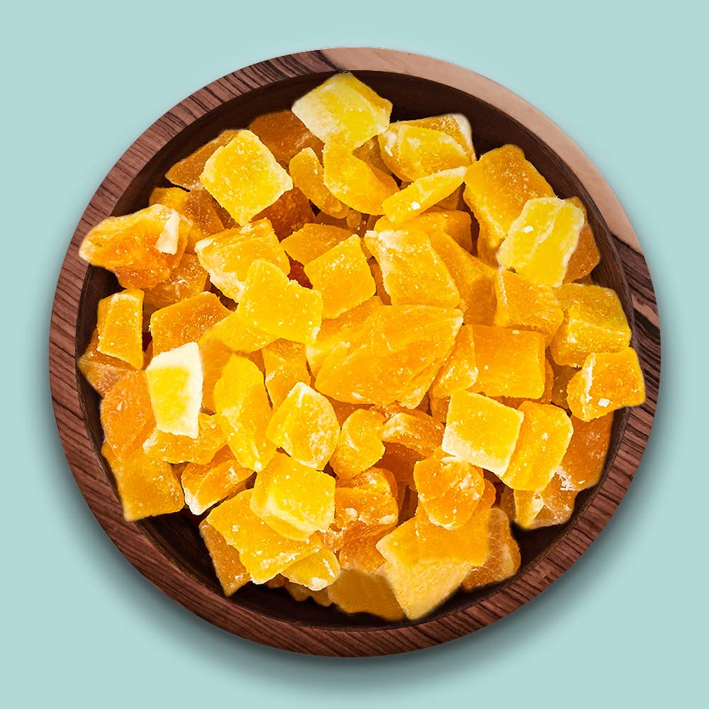 ITALIA SPEZIE - Mango disidratato a cubetti, mango essiccato, snack, muesli, Frutta Essiccata, Frutta Esotica Disidratata, Snack Sano