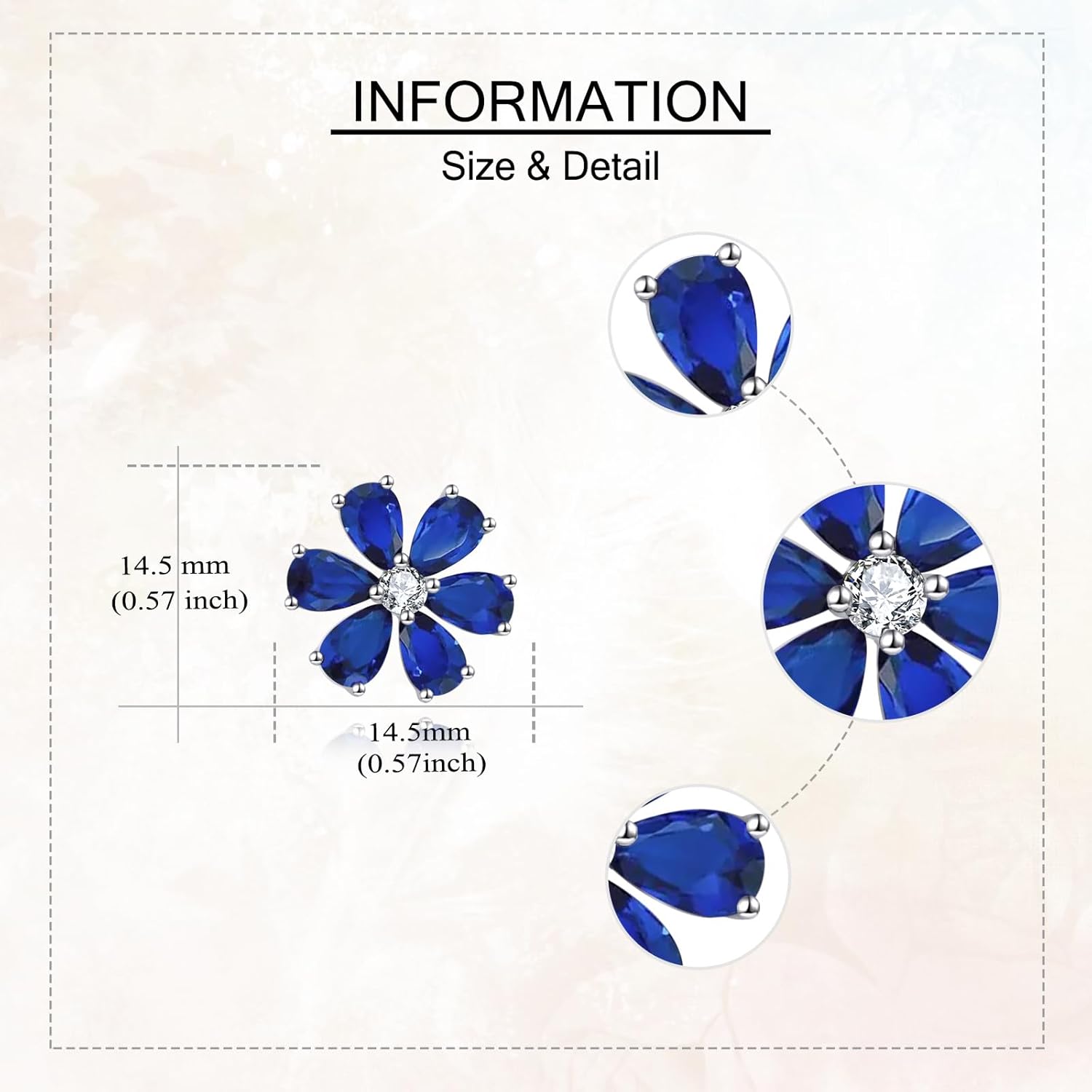 Daisy Flower Earrings Stud Sterling Silver Dasiy Flower Jewelry Gift for Women - Image 5