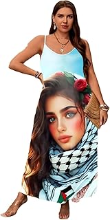 فستان كاجوال بطباعة جرافيك وتصميم ملون