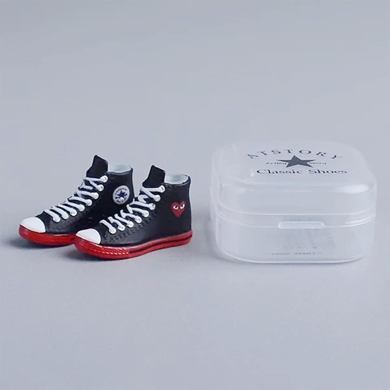 1/12 Scale Body Daily Sports Shoes for 6 inch Figure Doll & BJD, Obitsu Compatible Doll (CS(Black))