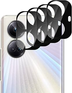 غشاء حماية لكاميرا ريلمي 10 برو بلس مضاد للخدش بدرجة صلابة 9 اتش من جي ام يو جياو [4 قطع - اسود جيموجياو