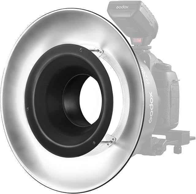 GODX Beauty Dish for GODOX AD200 Ring Flash R200 Ring Flash Head Photo Studio Strobe Flash Light