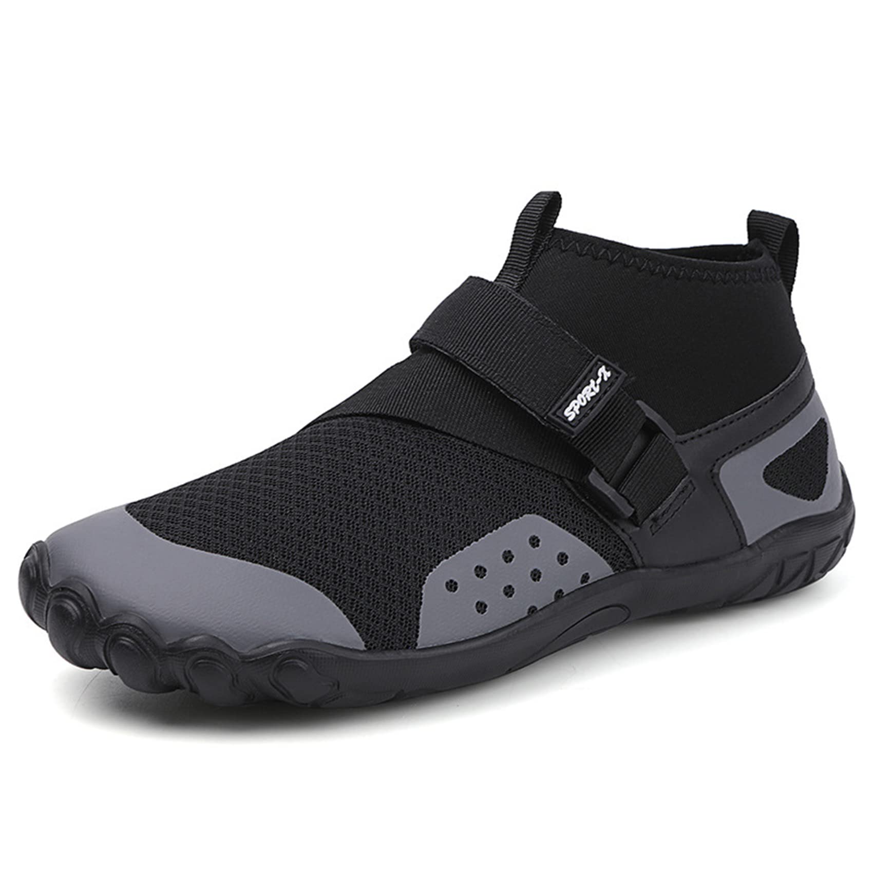 Zapatos Acuáticos Zapatos Acuáticos Zapatos Acuáticos De Secado Rápido para Mujeres Zapatos Acuáticos Zapatos Deportivos De Playa Zapatos De Natación para Remar Pesca(46 EU, Black)