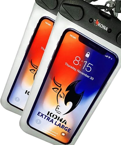 Miniatura 6 de Kona Funda de celular impermeable submarina Plus tamaño universal teléfonos celulares con pasaporte diagonal hasta 72 en diagonal transparente