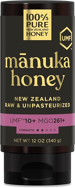 Manuka Honey 100% Pure New Zealand UMF 10+ Raw & Unpasteurised Certified Award Winning Silky Smooth Taste & Texture 340g