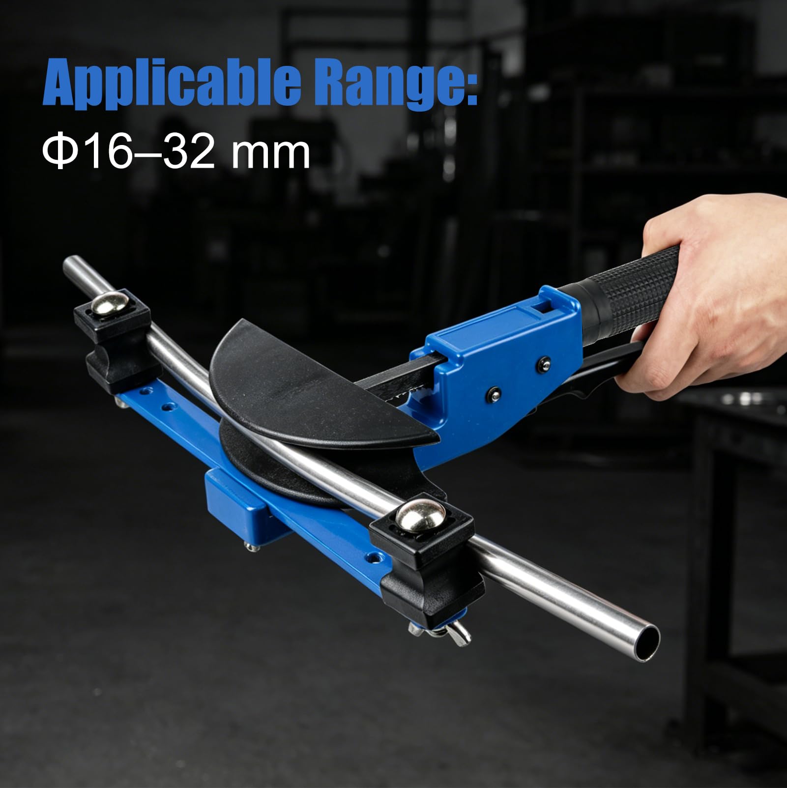 Handrohrbieger Ø16–32 mm, Rohrbieger für Mehrschichtrohre, Rohrbiegegerät mit robustem Aluminium- & Nylongeäuse, für Alu- & Kupferverbundrohre, Biegewinkel >90° – inkl. 4 Modulen & Kunststoffkoffer