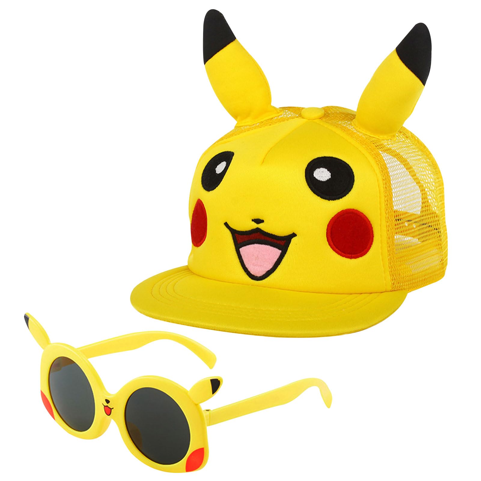 Marypaty Gorra Niño Niña 2 3 4 6 Años, Gorra de Béisbol Ajustable Verano Diseño de Cartoon Transpirable Unisex con Gafas de Sol Hombre Mujer para Eexterior Chill out