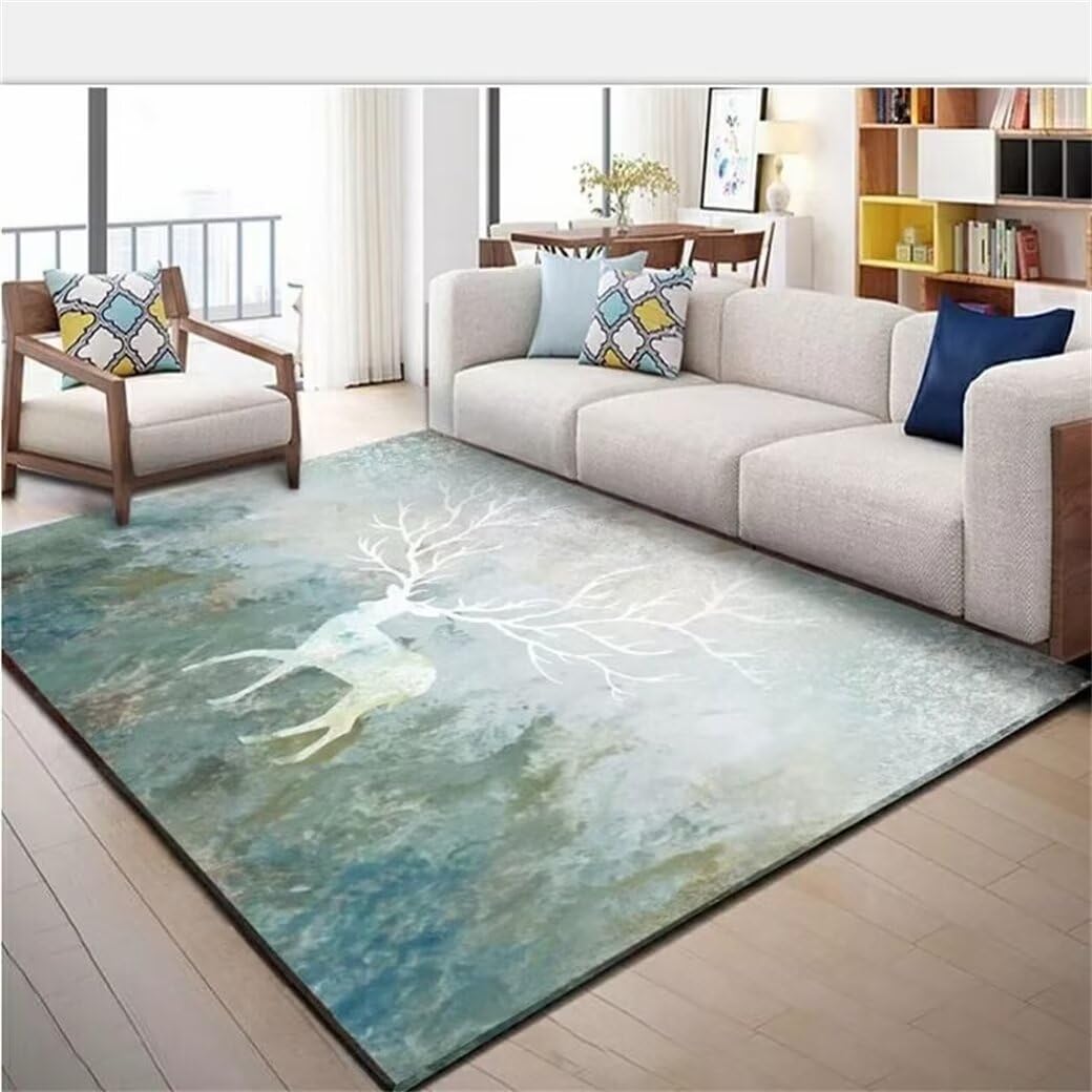 Tapis salon unicolore 200x300cm antidérapant pour chambre de garçon